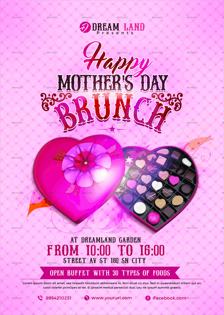 mother%e2%80%99s day brunch flyer template