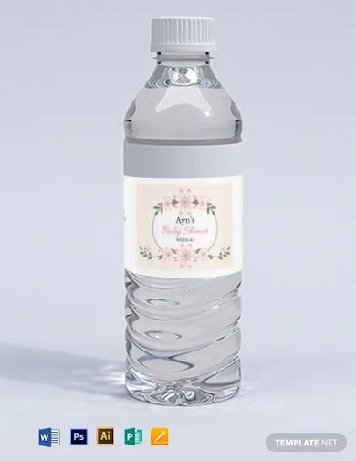 baby shower bottle label template
