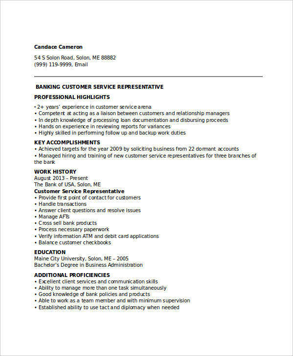 resume format download for banking