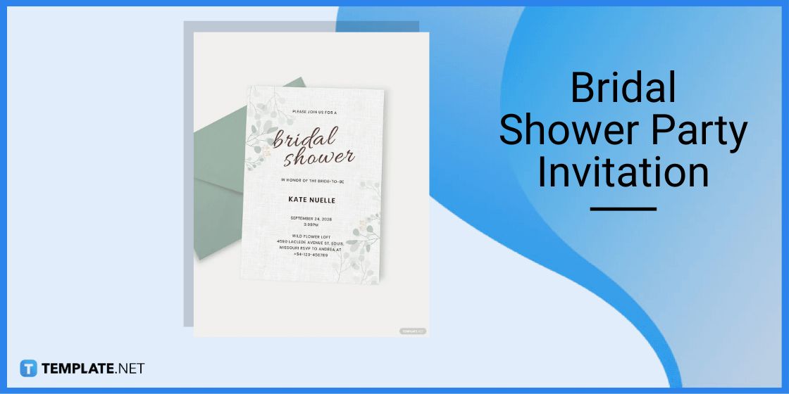 bridal shower party invitation template