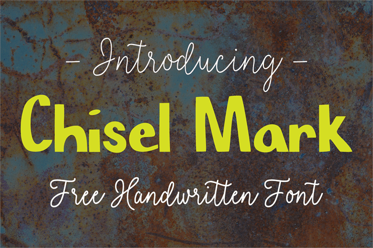 chisel mark font
