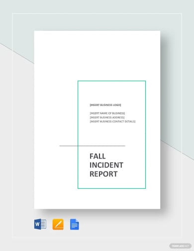 fall incident report template