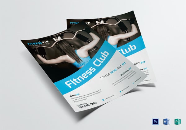 fitness club flyer template