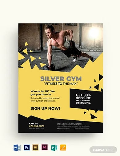 fitness training flyer template