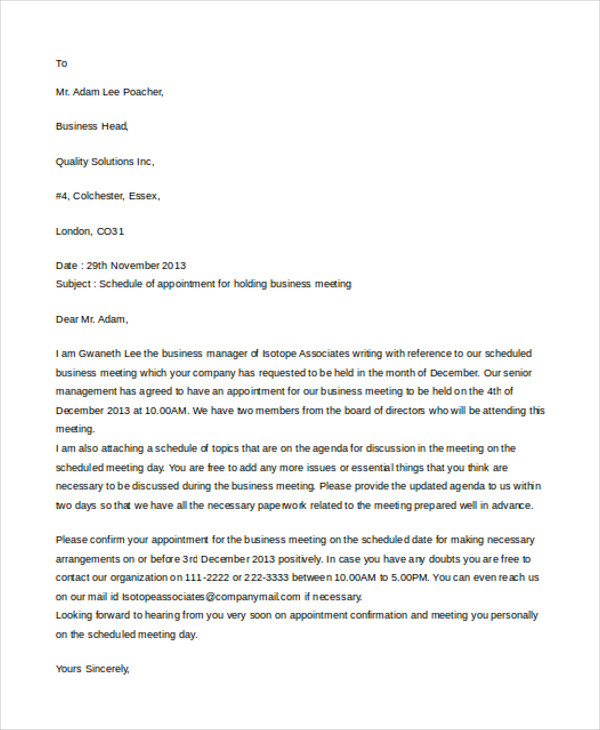 formal meeting appointment letter1