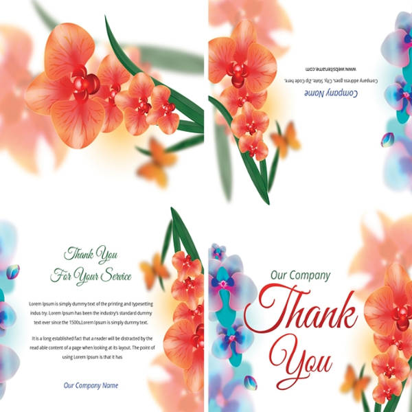 free bi fold thank you card template