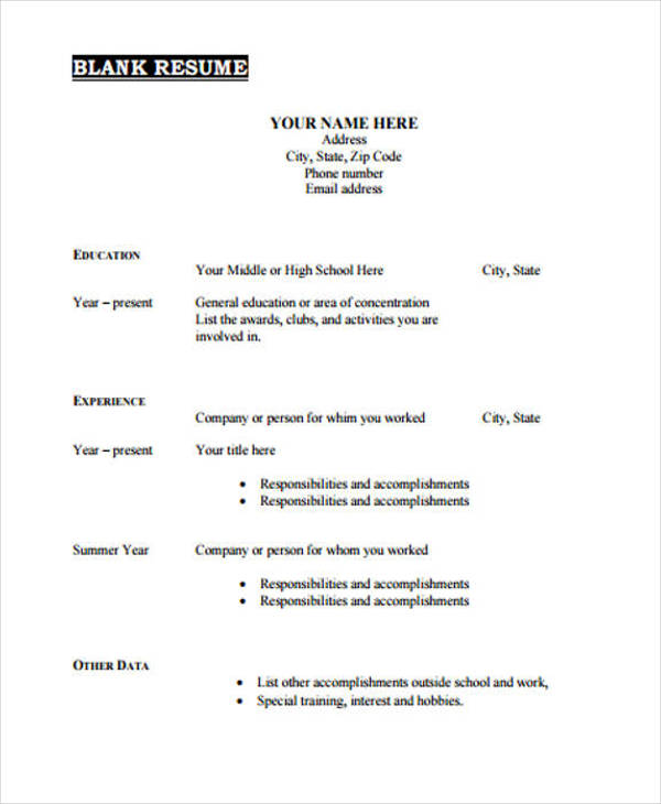 42+ Free Resume Templates