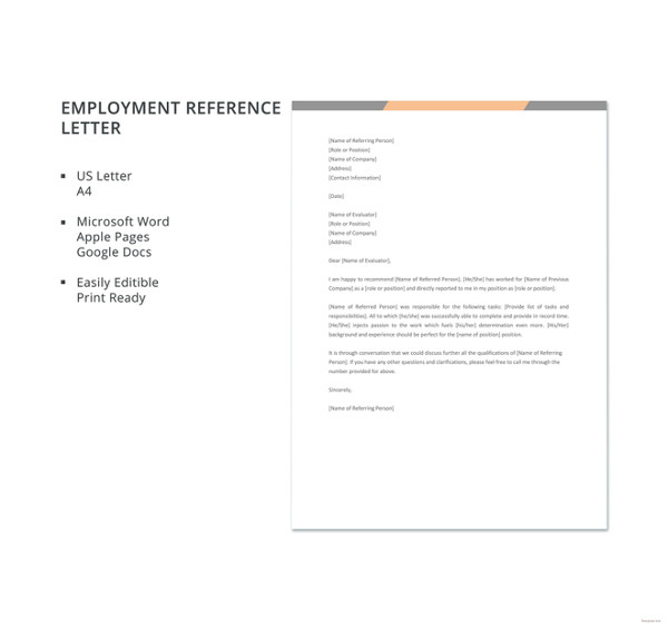 free-employment-reference-letter-template