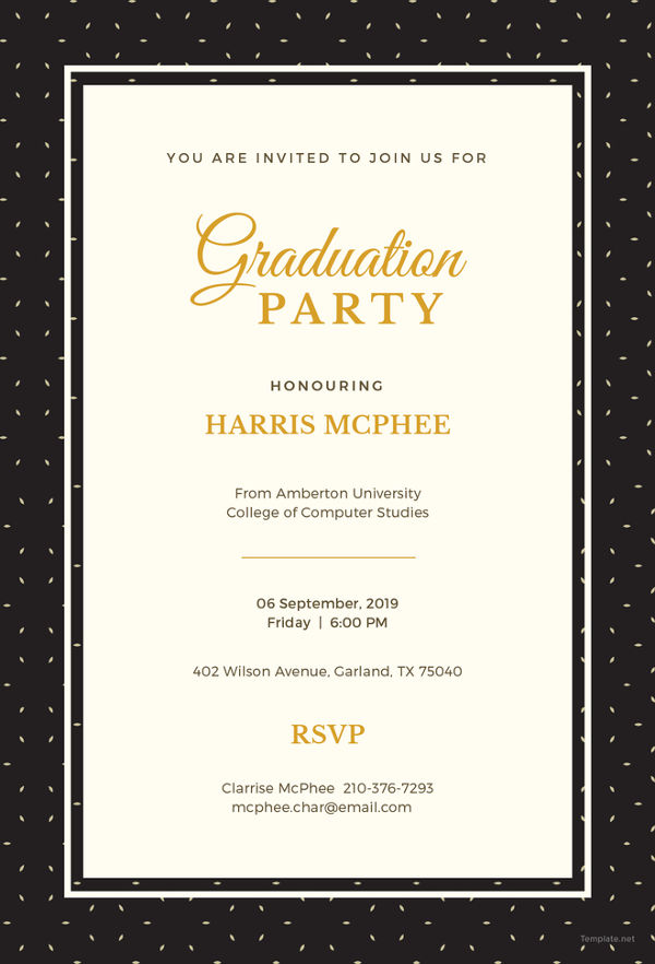 graduation invitation card template free download