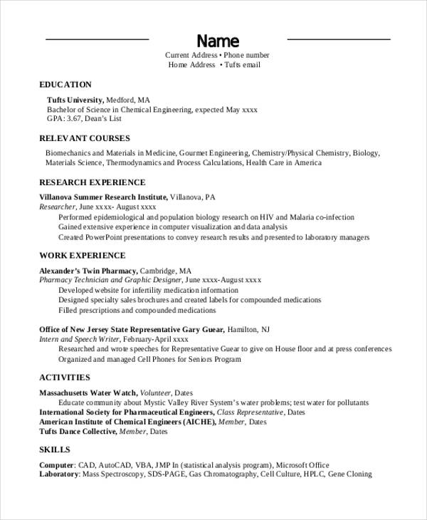 free modern resume example