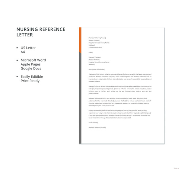 free-nursing-reference-letter-template