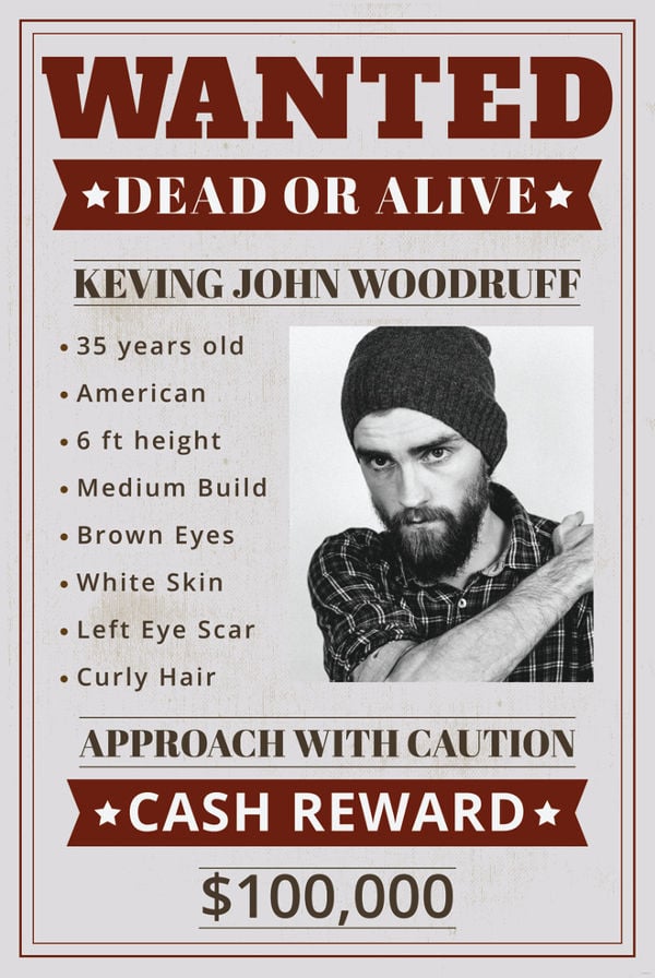 17 Western Wanted Poster Templates Free Printable Sample Example Format Download 