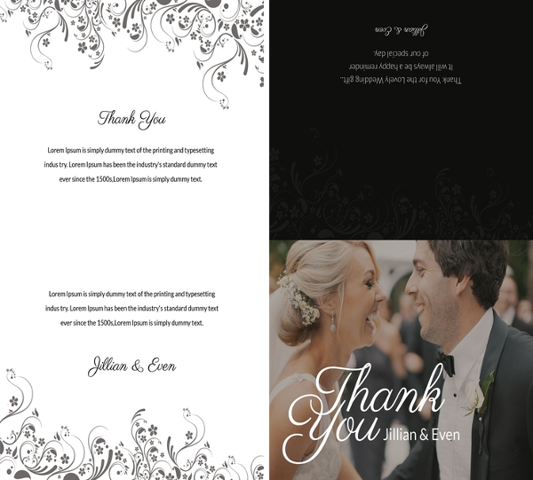 free wedding thank you card template