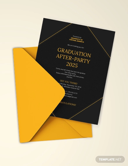 Graduation Invitation Card Template For Your Needs