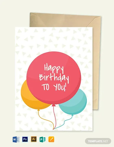 happy birthday greetings card templates