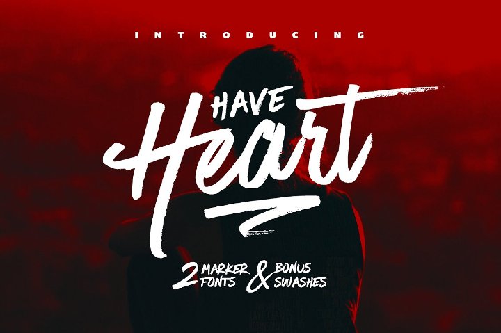 have a heart script font11