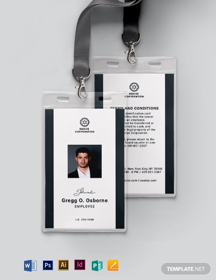 id card format template