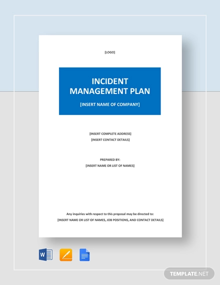 incident management plan template