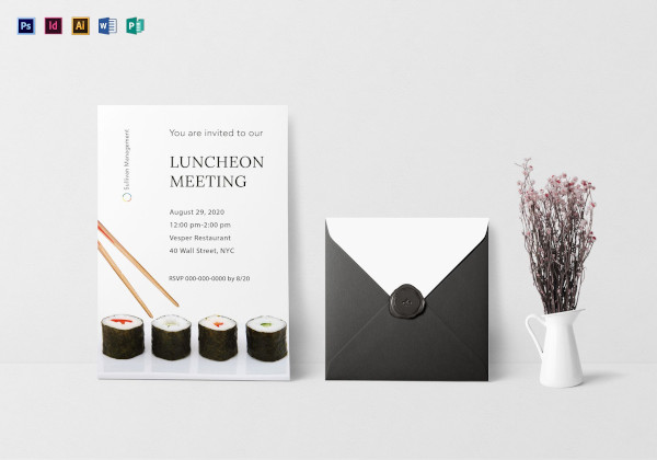 luncheon meeting invitation template