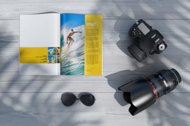 magazine psd mockup