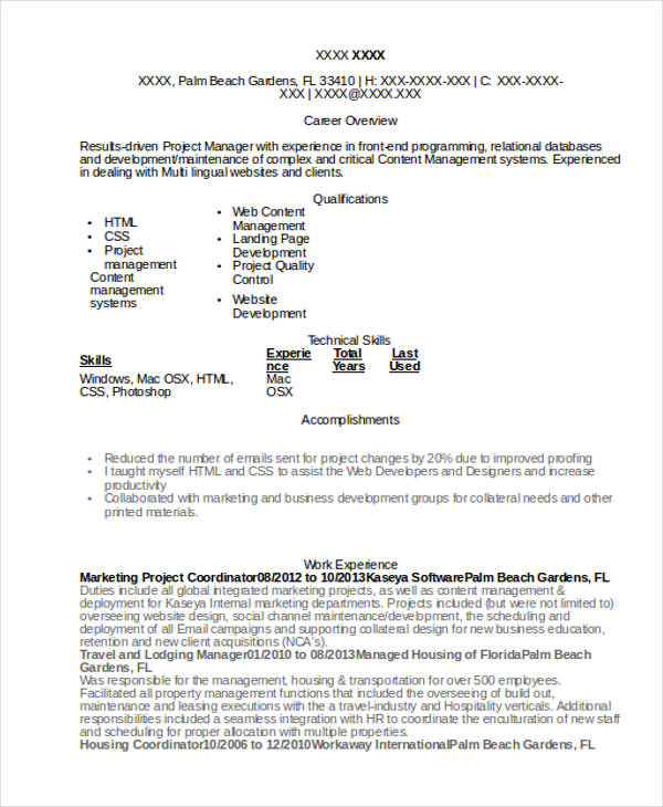 skills for marketing resume