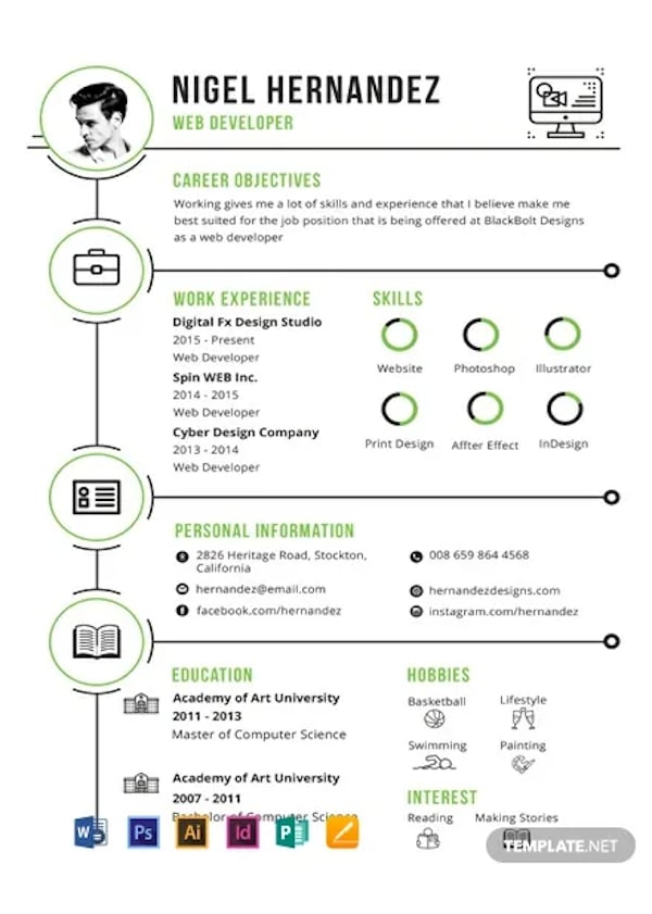 minimalist infographic resume templates