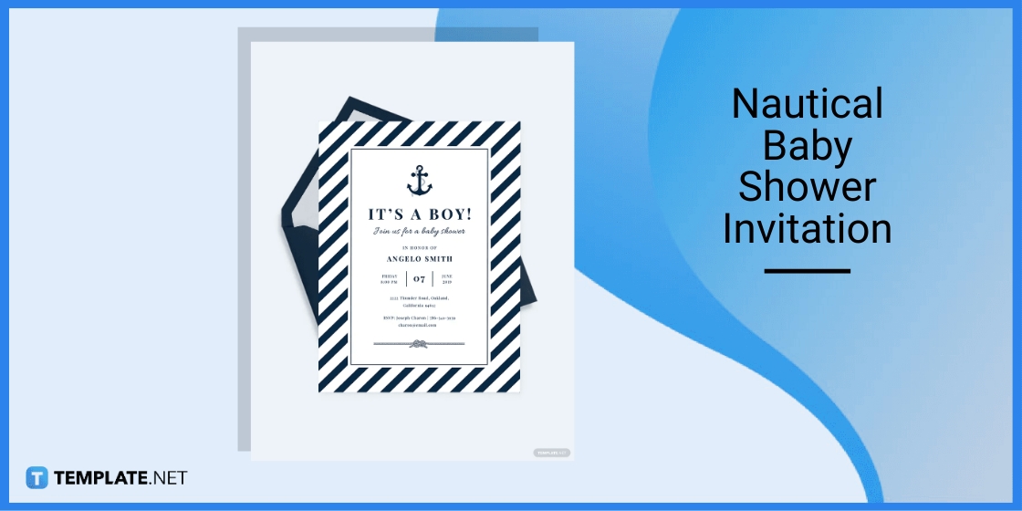 nautical baby shower invitation template