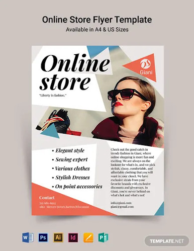 online store flyer template
