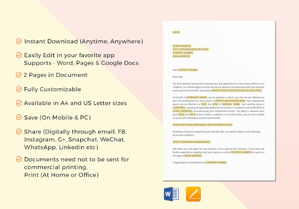 66+ Offer Letter Templates in PDF