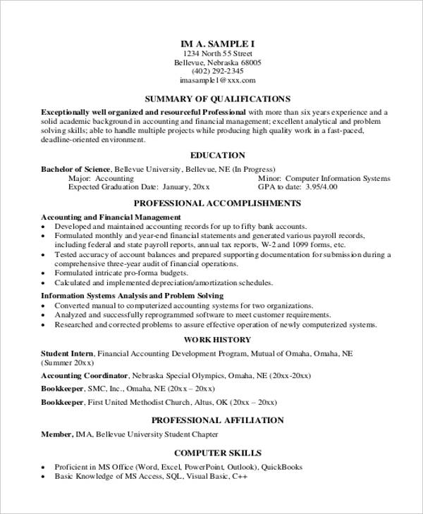 printable free sample resume