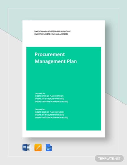 procurement management plan template