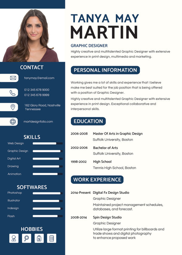 free professional resume template download