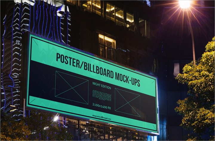 realistic billboard mockup
