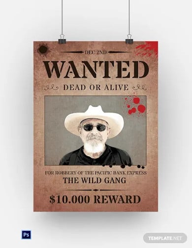 rustic wanted poster template