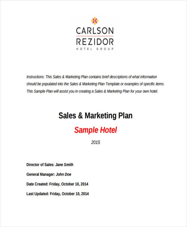 sales and marketing business plan