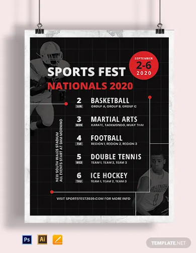 schedule event poster template