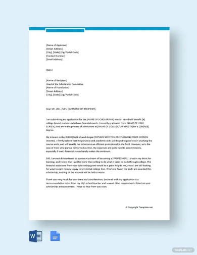 63+ Formal Application Letter Template