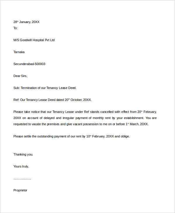 Free Termination Letter Templates - 38+ Free Word, PDF Documents Download