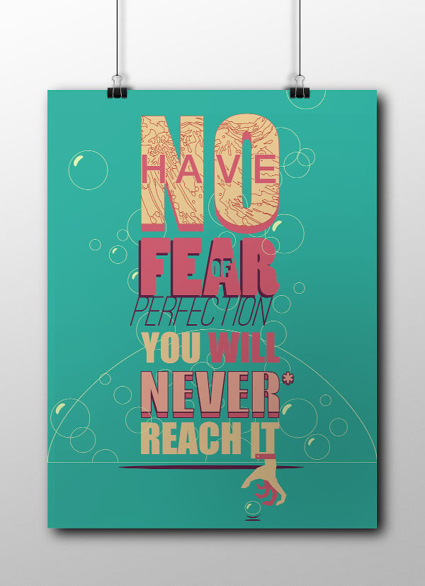 typography famous quote poster