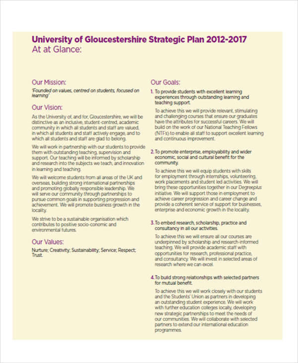 university strategic sales plan1
