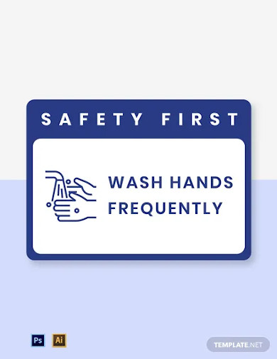 wash hands frequently label template