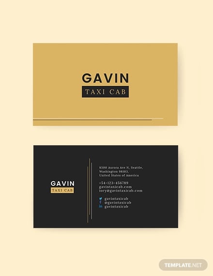 taxi business cards templates free download