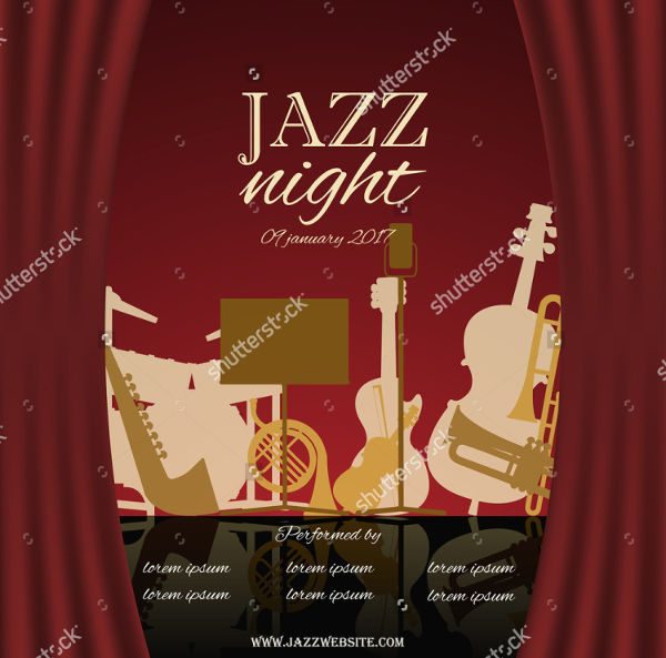 jazz music event brochure