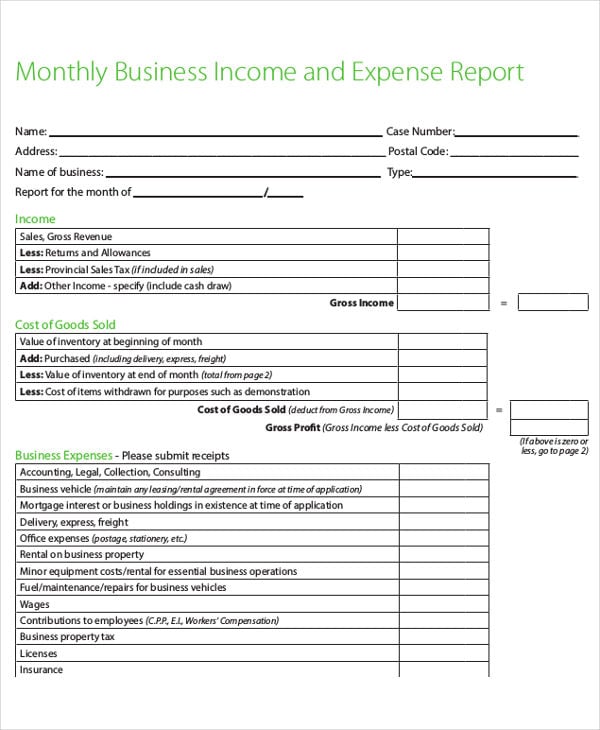 32 Expense Report Samples Word Pdf Docs 