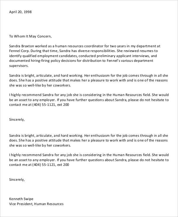 Colleague Letter Of Recommendation Database Letter Template Collection