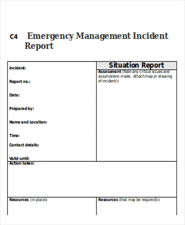 emergency management incident report1