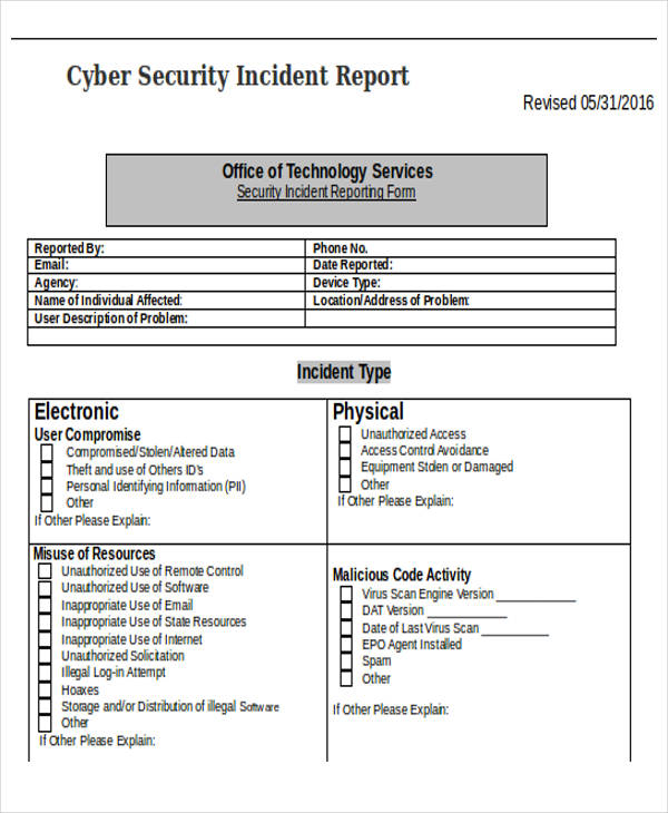 Cyber Security Incident After Action Report Template