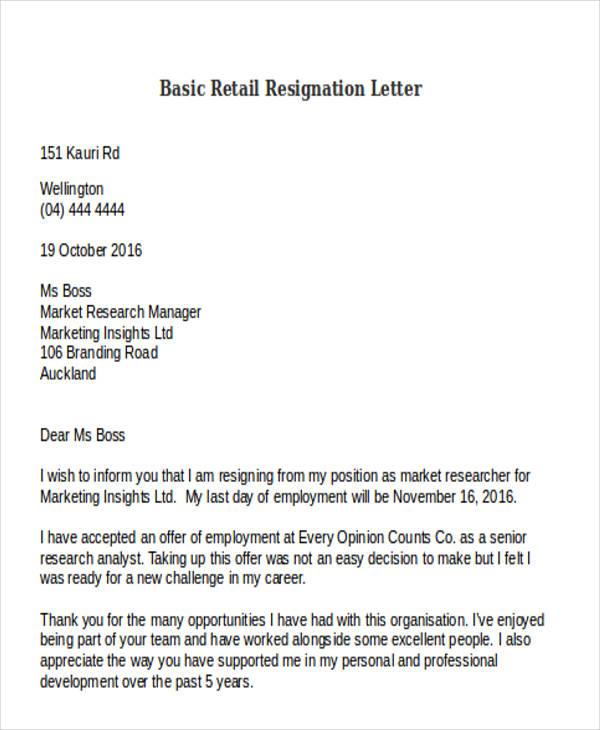 2 Week Notice Letter For Retail from images.template.net