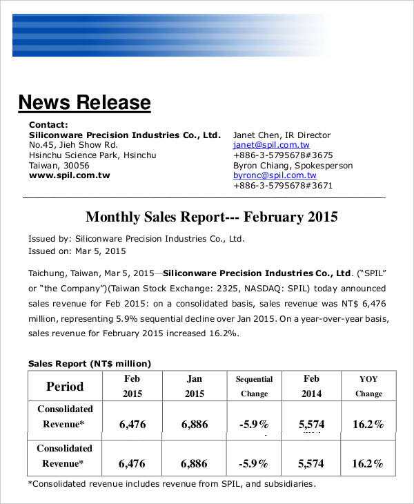 monthly retail sales report