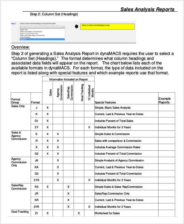 a sales analysis report 22 PDF, Docs,  Word, Pages Sales  Report Free   Templates